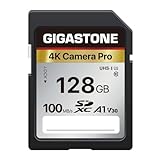 Gigastone 128GB SD Card V30 SDXC Memory Card High Speed 4K Ultra HD UHD Video Compatible with Canon Nikon Sony Pentax Kodak Olympus Panasonic Digital Camera, with 1 Mini case