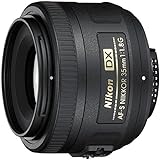 Nikon AF-S DX NIKKOR 35mm f/1.8G Lens with Auto Focus for Nikon DSLR Cameras, 2183, Black